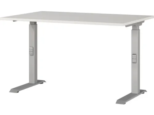 In hoogte verstelbaar bureau,HxBxD 680-910x1200x800mm,blad lichtgrijs