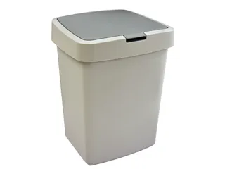 Afvalbak Delta Grijs Klepdeksel 10 Liter - 1