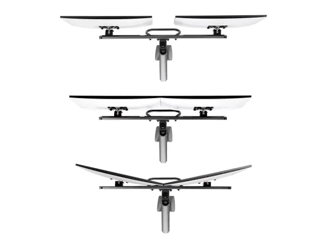 Bras de bureau double écran jusqu'à 27 Inch Avecc barre transversale