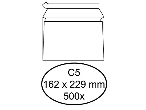 Envelop Hermes Bank C5 162x229mm Zelfklevend Wit