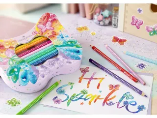 Kleurpotloden Faber-Castell sparkle 12 standaard kleuren + 8 pastel kl - 4