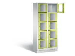 Lockerkast 1800x810x500mm 2x5 vakken Cilinderslot, Sokkel, RDS1108060