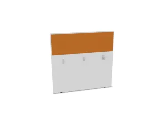 baliepaneel,v. bureau,aanbouw achter,B 1200mm,Bl-wit,BN3005-geel - 1