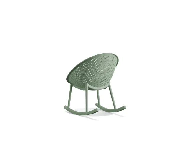 chaise à bascule HxlxP 800x660x830mm PP-assise vert assise H 380mm
