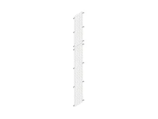 zijwand,v. inhaakstelling,HxD 3000x400mm,verzinkt,rooster,MW 50x50mm - 1