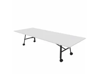klaptafel,HxBxD 750x3200x1200mm,hoekig,4voeten donkergrijs,ovale buis - 1