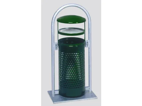 Afvalbak met beugel 65 liter asbakinzet hxbxd 1080x580x380mm RAL6005