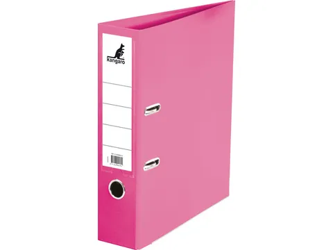 Ordner Kangaro A4 2 rings 75mm PP/Papier rose