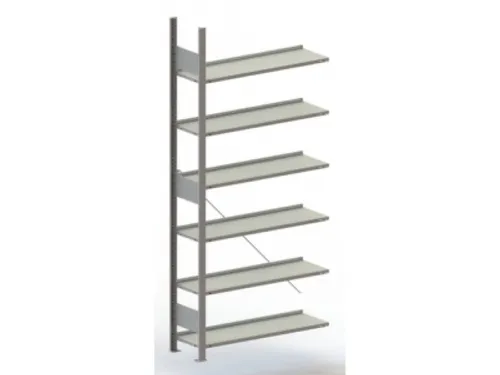 Inhaakstelling Aanbouwveld Verzinkt 1850x1256x336mm 6legborden 80kg
