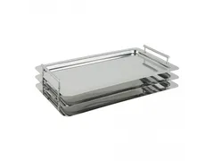 Emga Serveerplateau CLASSIC 53x32,5cm (1/1 GN) RVS met grepen