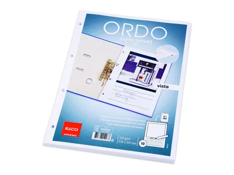 Ordo Vista L-map A4 120 gram met venster wit 10 stuks