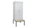 locker voor scheiding van kleding,HxBxD 2120x800x815mm,2vak
