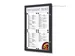 Porte-menu Extérieur LED avec plaque Logo 4xA4 Portrait