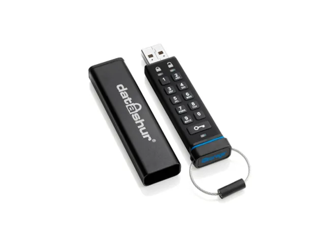 iStorage datAshur 256-bit 8GB USB Stick Zwart 2.0 Beveiligd Gecodeerd