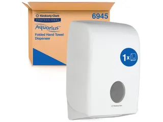 Handdoekdispenser Kimberly Clark Aquarius i-vouw wit 6945 - 2