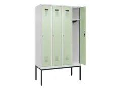 locker,HxBxD 2120x1200x500mm,4vak,vak B 300mm,cil.-slot,voetonderstel
