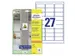 Avery Zweckform L7874 Sterk klevende etiketten A4 63,5x29,6mm 540 stuk
