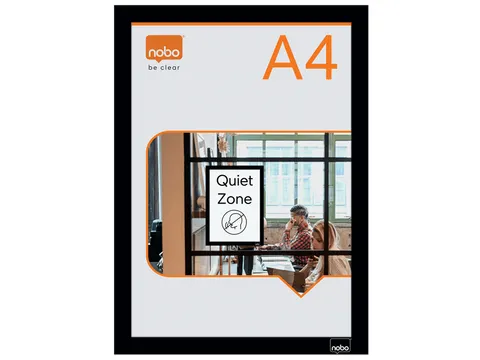 Infokader Nobo zelfklevend A4 zwart 2 stuks