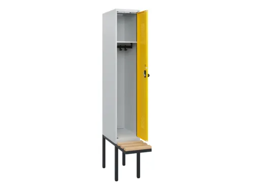 locker met bank,HxBxD 1950x300x815mm,1vak,vak B 300mm,draaigrendel