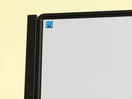 Verrijdbaar Whiteboard Workboard 120x150cm Gelakt Staal zwart profiel