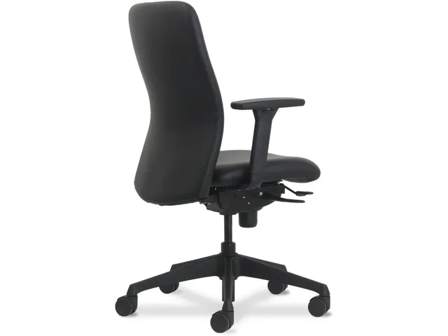 Bureaustoel NEN-EN 1335 Zwart Coupon Leder Zwart