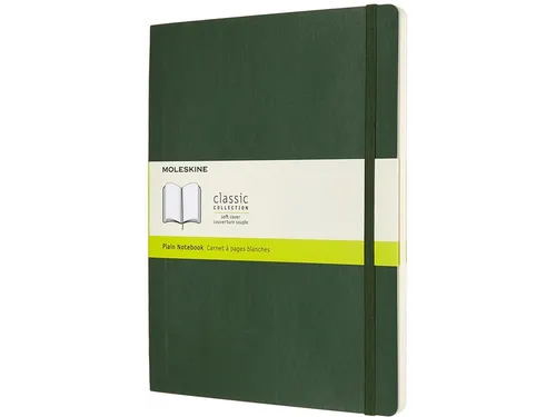Notitieboek Moleskine XL 190x250mm blanco soft cover myrtle green