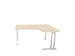 bureau in vrije vorm,HxBxD 740x1600x1200mm,vrije vorm,NE-esdoorn