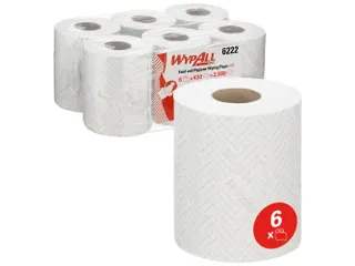 WypAll 6222 Reach Papieren Doekjes 1-laags wit 6 Rol - 1