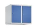 opzetkast,v. locker,2vak.,vak B 300mm,HxBxD 500x600x500mm,cilinderslot
