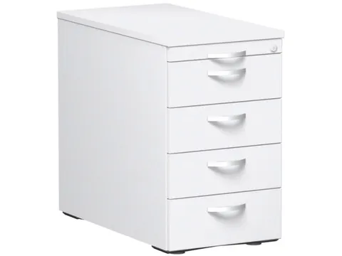 Ladenblok Hxbxd 720x430x800mm 1 Pennenlade 4 Laden Bladdecor Wit