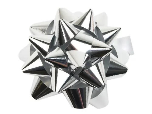 Rozetten metallic Kangaro 60mm zilver 25 stuks in doos