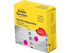 Avery marking dots, diameter 19mm, rol met 250 stuks, rood