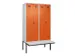 locker met bank,voor scheiding van kleding,HxBxD 2120x1200x815mm,4vak