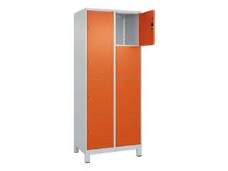 lockerkast,HxBxD 1950x800x500mm,2x4vakken,vak B 400mm,cil.-slot,voeten - 1