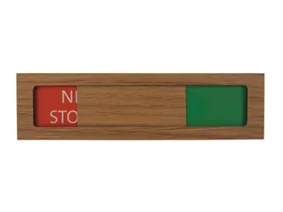 Premium Schuifbord Houtlook Niet Storen Groen Rood 150x40mm - 2