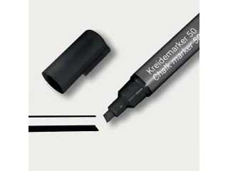 Krijtstift Sigel 1stuk zwart wig punt 1-5 mm - 2