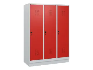 schoollocker,HxBxD 1630x1200x500mm,3vak,vak B 400mm,draaigrendel - 2