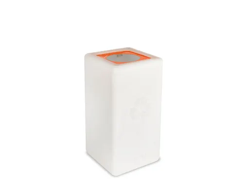 Circulaire Afvalbak BrickBin Plastic 65 Liter Wit Oranje