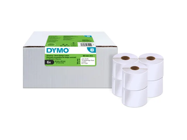 Etiket Dymo LabelWriter naamkaart 54x101mm 6 rollen á 220 stuks wit