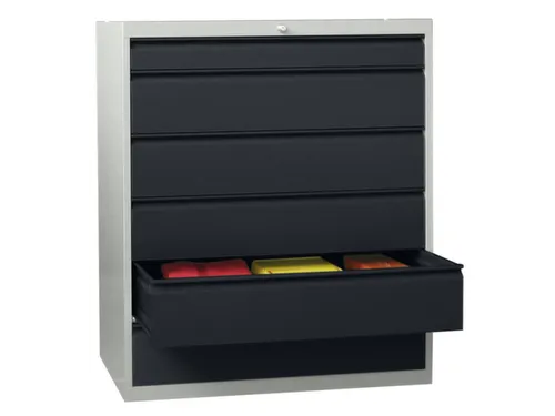 ladekast HxBxD 1200x1023x600mm 6laden slot RAL7035 front RAL7016