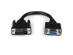 20cm DVI naar VGA Verloopkabel - DVI-I Mannetje naar VGA Vrouwtje