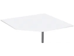 koppelelement voor bureau,90 °,BxD 1225x1225mm,v. C-voet,blad wit