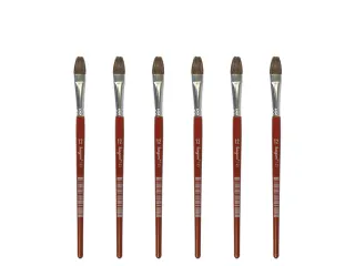 Penseel Kangaro Serie 121 plat Nr. 12 geitenhaar doos 6 stuks - 1