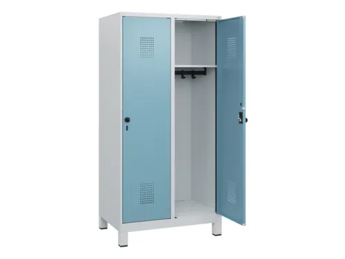 schoollocker,HxBxD 1630x800x500mm,2vak,vak B 400mm,draaigrendel,voeten