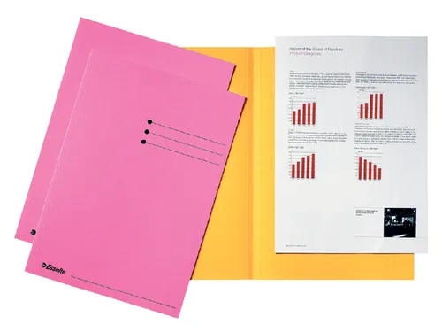 Inlegmap A4 Esselte Karton Roze