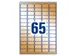 Etiket Avery L7680-25 38.1x21.2mm goud 1625 stuks