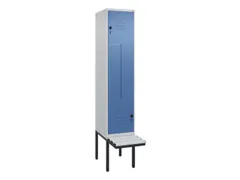 Z-garderobekast,HxBxD 2120x400x815mm,2vak,vak B 400mm,draaigrendel