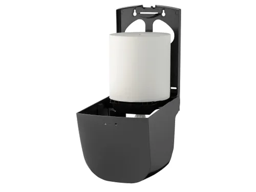 PlastiQline Poetsroldispenser midi kunststof zwart wandmontage