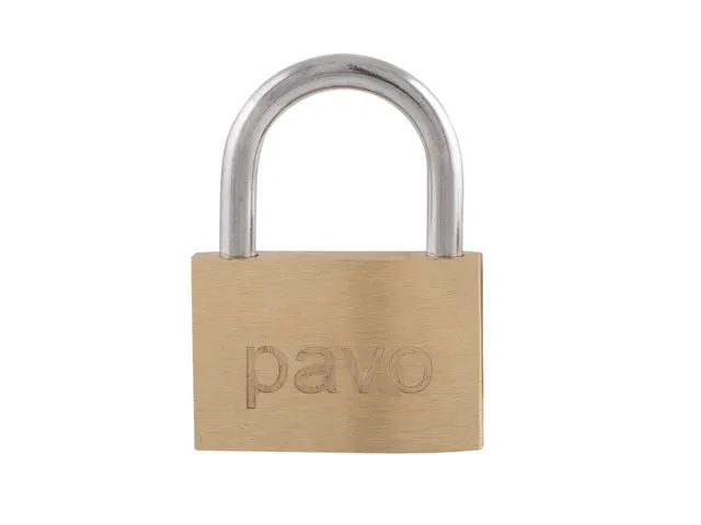 Hangslot Pavo Messing 40mm met 3 sleutels