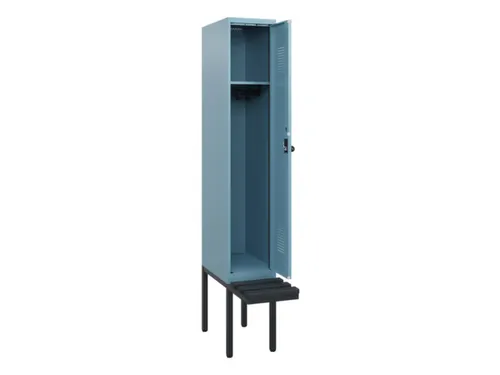 locker met bank,HxBxD 1950x300x815mm,1vak,vak B 300mm,draaigrendel